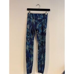 Lululemon Leggings Blue Abstract‎ Print